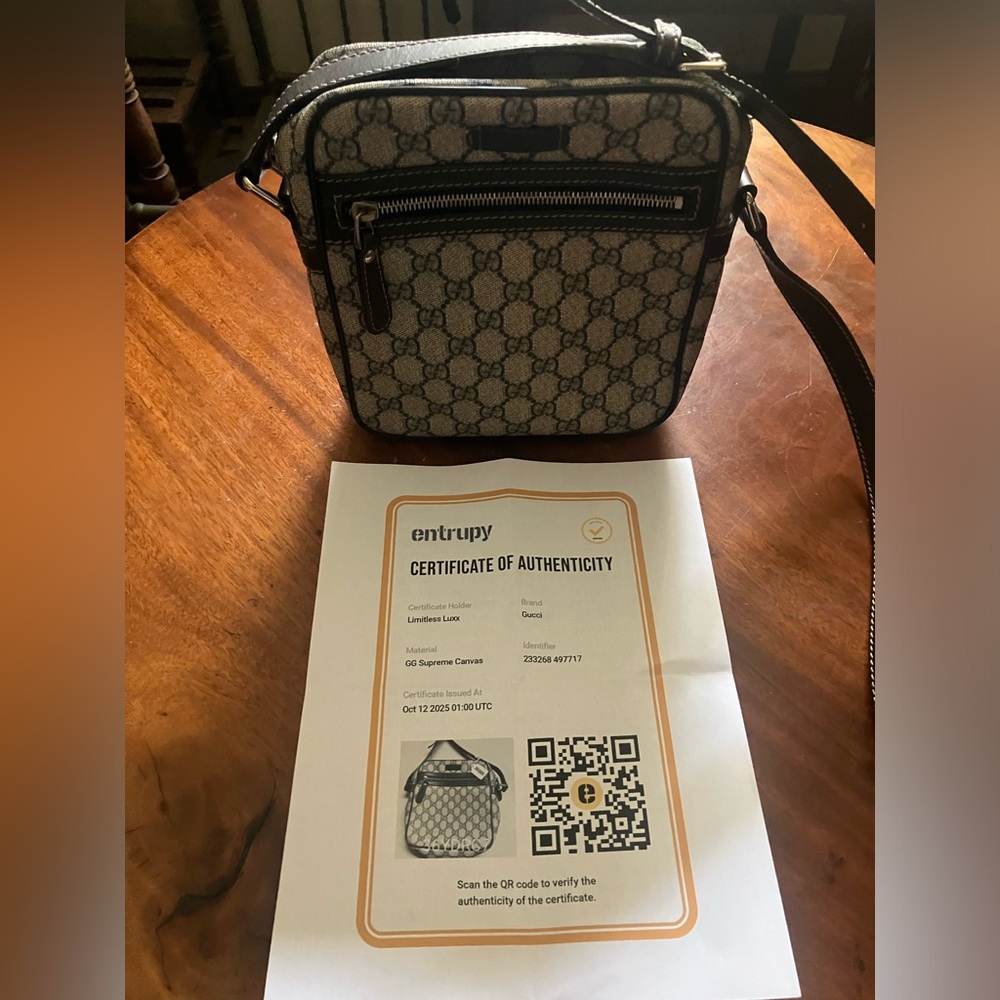 Authentic Gucci Supreme Dark Navy Crossbody bag - Picture 14 of 15